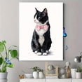 thumbnail image 4 of Cute Tuxedo Cat Pink Bowtie Canvas Print, Living Room Bedroom Cafe Bar Wall Decor, 4 of 8