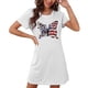 thumbnail image 4 of Camisón corto de talla grande para mujer, camisón de manga corta con estampado de pecho a la moda, camisón para mujer, 4 of 7