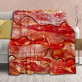 thumbnail image 5 of Bacon Blanket Food Throws Funny Gift for Kids Girl Boys Lightweight Fleece Throw Novelty Realistic Super Soft Comfy Gifts for Teens Women Men Flannel Bedding Sheet Blankets for Couch Sofa,60"x50", 5 of 6