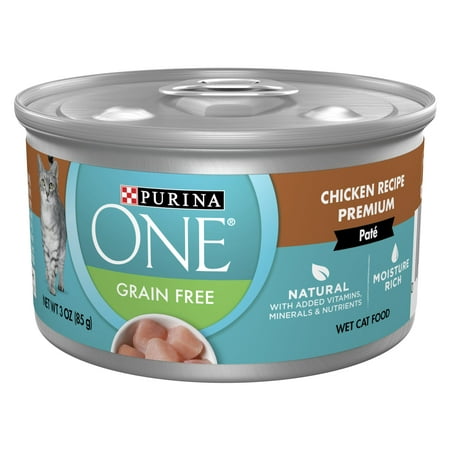 UPC 017800145978 product image for Purina ONE Pate  Natural Grain Free  Soft Chicken  Wet Cat Food 3 oz Can | upcitemdb.com