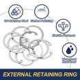 thumbnail image 3 of Uxcell Internal Retaining Rings, E-Clip Snap Ring 304 Stainless Steel Internal Circlip for Automobile mm 45, 3 of 7