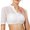 L, variant on Women's Traditional Bavarian German Blouse Lace Oktoberfest Short Sleeve Stand Collar V Neck Crop Top with Button