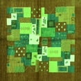 thumbnail image 1 of Ahgly Company Indoor Square Abstract Green Contemporary Area Rugs, 3' Square, 1 of 1