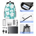 thumbnail image 6 of Rateoe Vintage Floral Pattern Student Backpack Water-resistant Backpack 15-inch Laptop Backpack Lightweight Adjustable School Backpack, 6 of 6