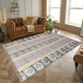 thumbnail image 2 of Casavani Traditional Geometric Handmade Rug,Yelllow 6x6 feet, 2 of 6