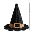 thumbnail image 2 of Halloween Decor Witch Hats Woven Rattan Plastic Tabletop Decor for Porch Entryway Mantel Black, 2 of 7