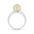 thumbnail image 2 of Angara Solitaire Golden South Sea Cultured Pearl Bypass Ring in 14K White Gold for Women | June Birthstone Jewelry for Her, 2 of 8