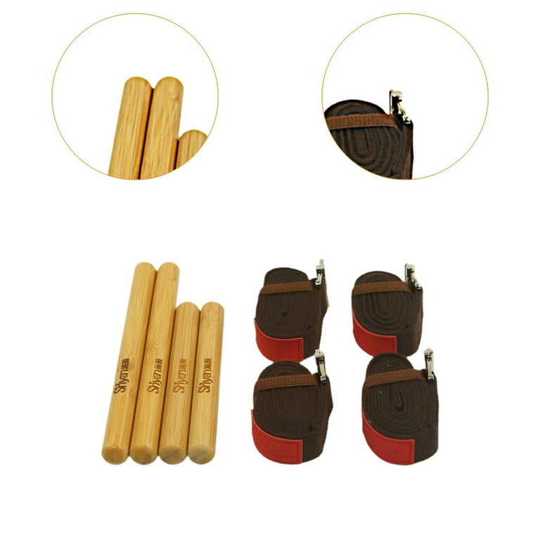 Bothyi Bamboo Massage Sticks Set for Figure Shaping Wood Bamboo Guasha  Massage Sticks Brown stretch belt - Walmart.com