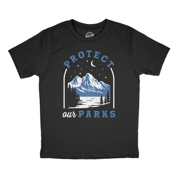Youth Funny T Shirts Protect Our Parks Sarcastic Nature Graphic Novelty Tee for Kids