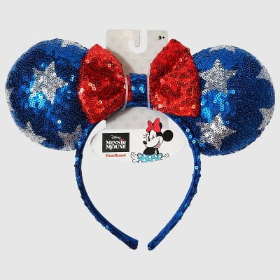 Disney Minnie Mouse Girls Headband 4th of July Red White Blue
