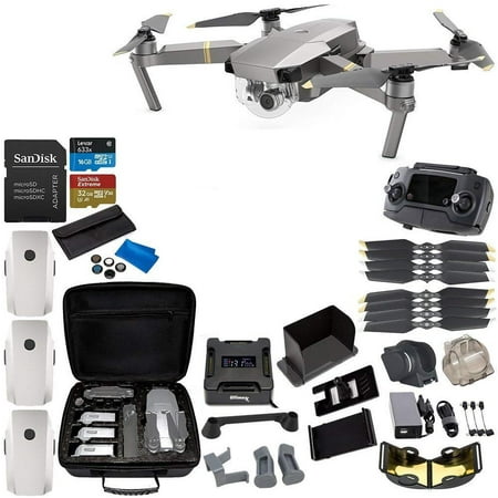 DJI Mavic Pro Platinum Collapsible Quadcopter 3-Battery Ultimate Bundle - CP.PT.00000071.01