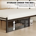 thumbnail image 7 of Roomdiary 14 inch Twin Bed Frames with Headboard and Footboard, Easy Assembly Heavy Duty Metal Platform with Underbed Storage, Black, 7 of 7