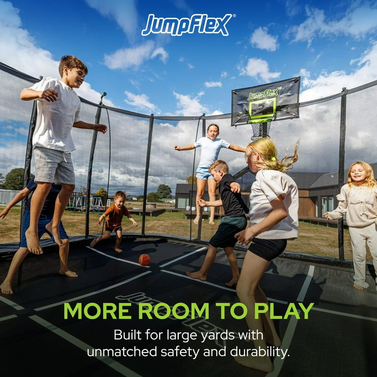 Jumpflex MEGA 19' Square Trampoline, Kids Outdoor Play Equipment
