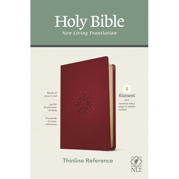 NLT Thinline Reference Bible, Filament Enabled Edition (Red Letter, Leatherlike, Berry), (Hardcover)