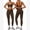 Brown, variant on Workout Sets for Women Seamless Butt Lifting Leggings Halter Sports Bra Scoop Neck Backless Yoga Outfit 2 Piece Gym Running Outfits