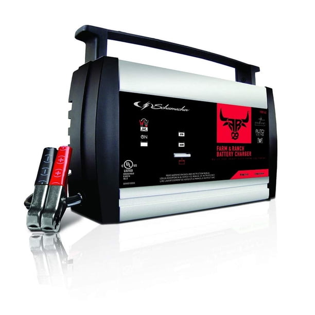 Schumacher FR01242 Cargador de batería completamente automático de 6/12 V y mantenedor de 3 A/10 A