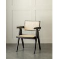 thumbnail image 1 of Fancyarn Oak Smoked Chair - Sturdy V Legs, Rattan Backrest and Seats-for Dining and Living Room, 1 of 7