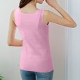 thumbnail image 4 of Taqqpue Débardeurs pour Femmes Décontracté Sans Manches Col Rond T-Shirts Ajusté Blouse Grande Taille Douce Tendance Basique Blouse, 4 of 5