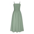 thumbnail image 5 of Kojanyu Women's Solid Sleeveless Round Neck Midi Dress – Elegant Club Party Casual Wear, 5 of 7