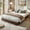 Walnut, variant on Huisuilinss Wood Platform Bed Without Headboard,Low Profile Bed Frame,Modern Minimalist Design Space-Saving Bed Frame With Wooden Slats,No Box Spring Needed,Easy Assembly