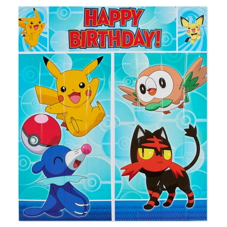 American Greetings Pokemon Party Supplies Scene Setter Wall Decorations, 6-Count