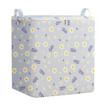 SLYNSHome Large Quilt Storage Cubes,Foldable Clothes Bin Collapsible Organizer Basket with Lid Zipper and Handles Divider For Home, Nursery,Dormitory,School Storage Bag