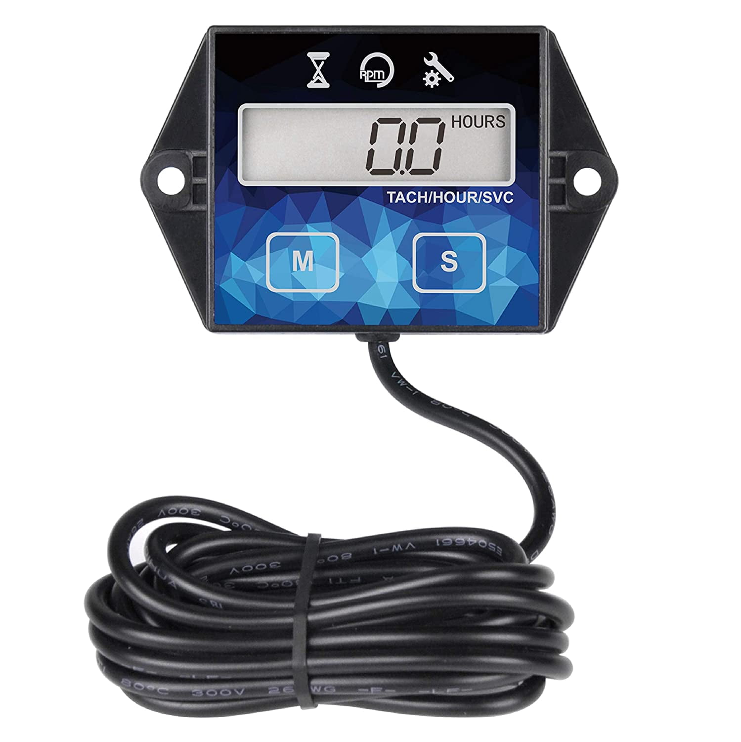 Digital Engine Tach Tachometer Hour Meter Inductive for Motorcycle Motor SM YL 