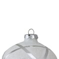 thumbnail image 2 of 5" White and Silver Glitter Glass Onion Christmas Ornament, 2 of 2