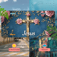 thumbnail image 5 of 1 Pcs 2D Flat License Plate Covers & Frames, Jesus on the Cross For Decorative Front, Waterproof For Decoration Aluminum License Plate Covers & Frames Cover For Men Women, 12" X 6", 5 of 7