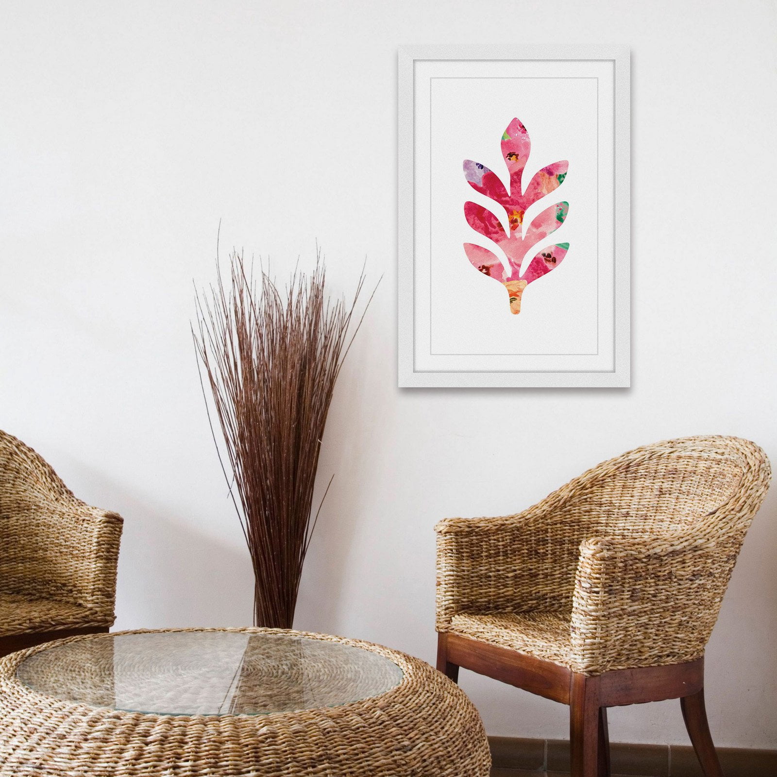 Marmont Hill "Floral Leaf" by Diana Alcala Framed Painting Print