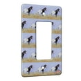 thumbnail image 1 of KuzmarK™ 1 Gang Rocker Wall Plate - Black Blanket Appaloosa Mustang Wild Horse Modern Art by Denise Every, 1 of 1