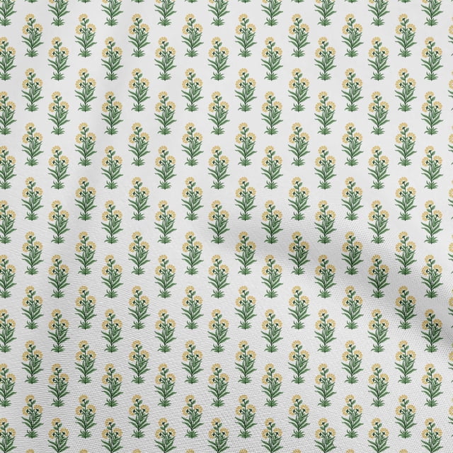 oneOone Rayon White Fabric Asian Block Sewing Material Print Fabric By The Yard 56 Inch Wide