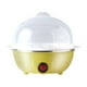 thumbnail image 2 of Minicocedor de Huevos para Huevos Duros y Blandos - Capacidad para 7 Huevos, Apagado Automático, Acero Inoxidable y Plástico, Fácil de Limpiar, Vaporera Eléctrica Compacta para El Desayuno, Blanco/Am, 2 of 6