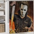 thumbnail image 5 of Michael Myers Halloween Shower Curtain Sets 4 Piece Bathroom Set Shower Curtain Non-Slip Rugs Toilet Lid Cover Bath Mat Bathroom Decor, 5 of 8