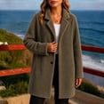 thumbnail image 4 of XRoczxe Women's Long Sherpa Coat, Open Front Fuzzy Fleece Jacket with Lapel Collar, Soft Warm Winter Teddy Outerwear for Casual Daily Wear & Layering, 4 of 5