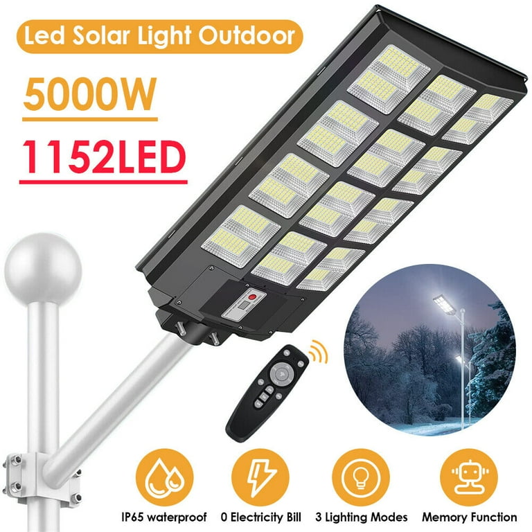 Vtin Outdoor Solar Street Lights, 5000W Solar Power Lights with Remote &  Motion Sensor, Waterproof Solar Flood Light for Yard Garden Street Court 