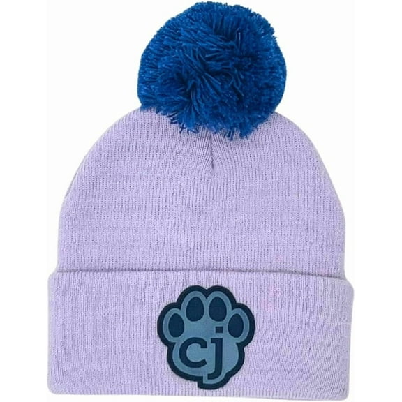 carter joey: Magic Beanie: Lilac & Blue - Toddler Winter Hat, Acrylic Yarn, Color Change Silicone Patch, Comfy & Warm, Cold Weather, One Size