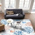 thumbnail image 4 of Area Rugs 4x6 Ft Summer Watercolor Red Blue Coral Seashell Nautical Vintage Non-Slip Washable Rug Indoor Rug Floor Mats Non Shedding Carpet for Living Room Bedroom Dining Room Home Decor, 4 of 8