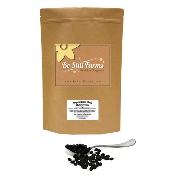 Be Still Farms Organic Black Turtle Beans (5 Lbs) aka Frijoles Naturas - Grind Organic Black Beans Dry into Black Bean Powder Organic to make Black Bean Salsa - Non GMO Black Beans - Gluten Free Beans