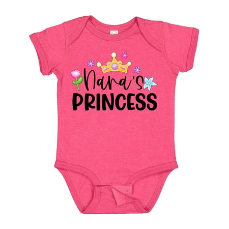 

Inktastic Nana s Princess Crown and Flowers Gift Baby Girl Bodysuit