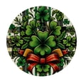 thumbnail image 2 of PIKWEEK Patchwork St.Patrick's Day with Clover, Round Tablecloth Waterproof Anti-Shrink Soft Polyester Table Cloth Washable Table Cover for Banquet Home Indoor or Outdoor, 2 of 7