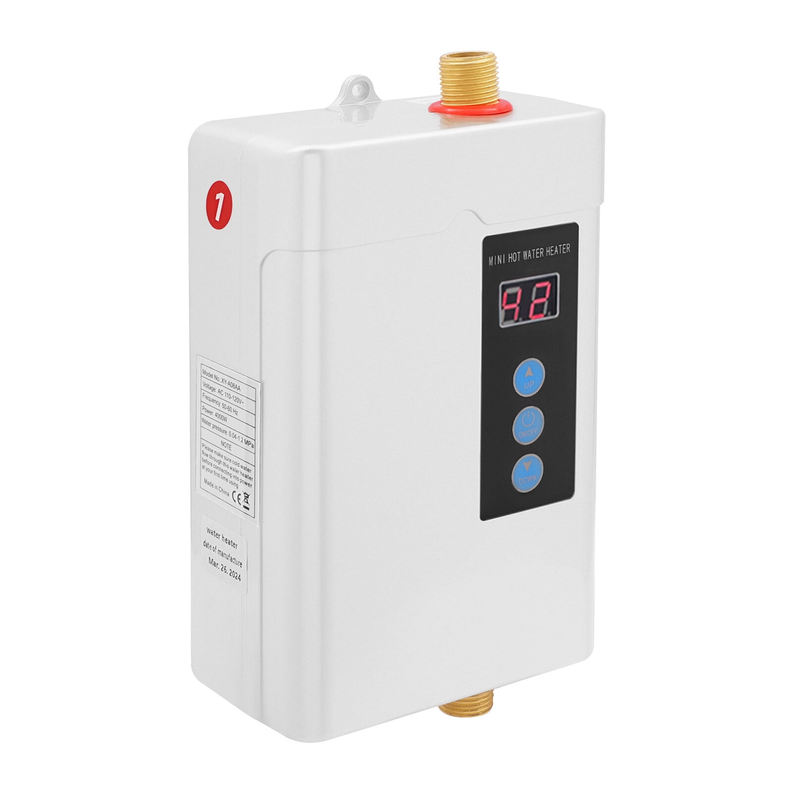 4KW Electric Water Heater, Under Sink Instant Calorifier & LCD Touch Screen For Homes, Schools And Offices
