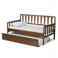 thumbnail image 3 of Baxton Studio Midori Modern and Contemporary Transitional Walnut Brown Finished Wood Twin Size Daybed with Roll-Out, 3 of 7