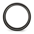 thumbnail image 2 of Titanium Black 925 Sterling Silver Inlay 10mm Band Ring Wedding Precious Metal, 2 of 10