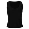 thumbnail image 5 of Women Breathable Stretch Sleeveless Camisoles Detachable Pads Adjustable Thin Straps Light Tops for Daily Walks Resting Gym Training Coffee Shop Casual Shirts (Black,XL), 5 of 9