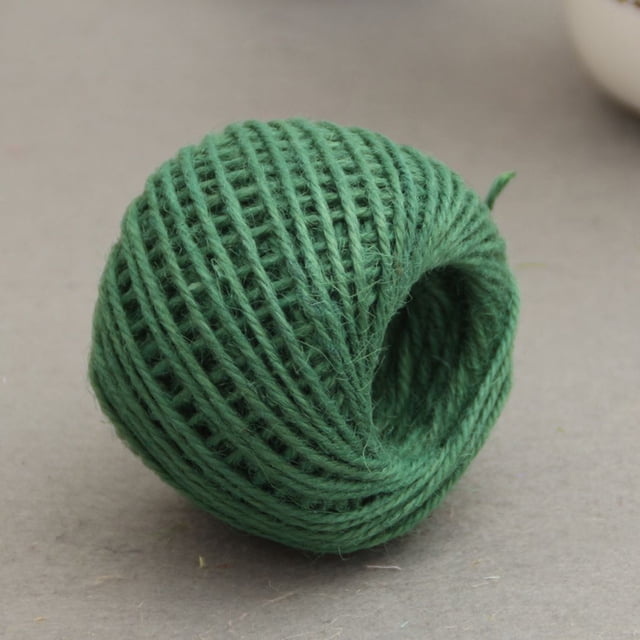 Wedding Banquet Vintage Style Twisted Burlap Strings Decorative Scrapbooking Twine Rope Decoration Portable DIY Crafting Dark Green