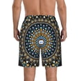 thumbnail image 3 of KLL Dot Mandala Men's Casual Summer Beach Shorts Hawaiian Shorts with Pockets-XX-Large, 3 of 5