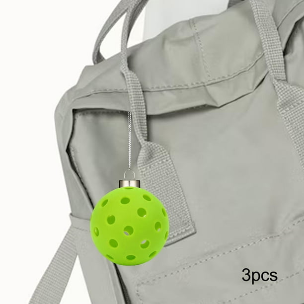 Juego de adornos de Pickleball, decoraciones colgantes para de Navidad, llavero de bolso portátil, llaveros para regalos de cumpleaños y fiesta, Verde