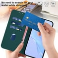 thumbnail image 6 of ELEHOLD Wallet Case for iPhone 13 Mini, PU Leather Stand Case with 3 Card Holders & Wrist Strap, Shockproof TPU Inner Flip Cover,Darkgreen, 6 of 8