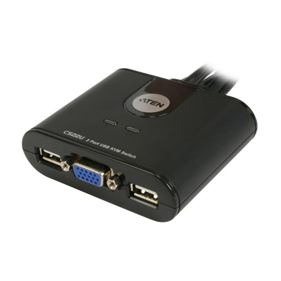 Aten 2PORT USB KVM SWITCH W/2 CABLES SUP UP TO 2048X1536